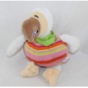Doudou uccello dodo WALLY PLUSH bambino Dodu tetin bandana verde 23 cm