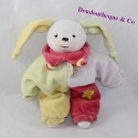 Doudou semi plat lapin doudou ET COMPAGNIE Lapinoder arlequin 23 cm