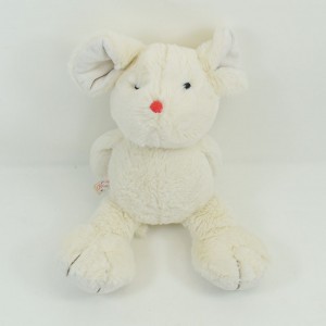 Cuddly Mouse KALOO I Am a Red Kaloo White Red Nose 30 cm