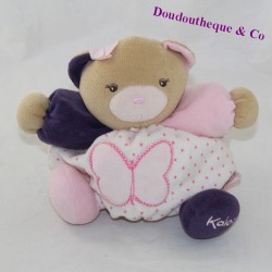 Doudou ball bear KALOO Petite Rose purple pink butterfly 17 cm