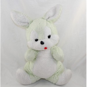 Conejo de peluche NOUNOURS lengua verde blanca vintage tirada 32 cm