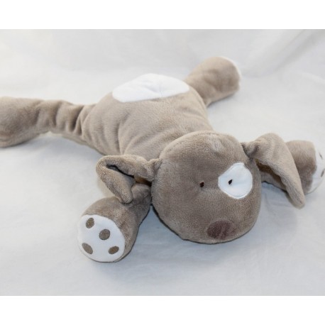Plüschtier hund OBAIBI beige weiß cocard GM 34 cm Plüschtier hund OBAIBI beige weiß cocard GM 34 cm