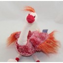 Peluche autruche HAPPY HORSE rouge orange oiseau 34 cm