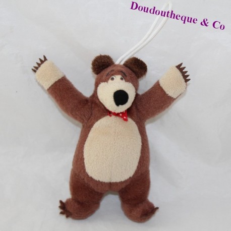 Mini peluche Michka ours GIOCATTOLI SICURI Masha et Michka marron 14 cm