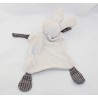 Doudou flaches Kaninchen DPAM Baby grau Ecken Gewebe Gleiches