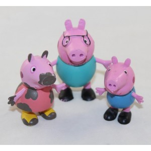 3-Figuren-Paket Peppa Pig COMANSI Peppa mit Schlamm George und Papa Pig
