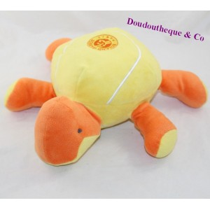 Plüsch Schildkröte ROLAND GARROS PARIS Tennis Plüsch werbung gelb orange 28 cm