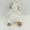 Doudou conejo plano SIN corbata de arco lunar blanco 30 cm