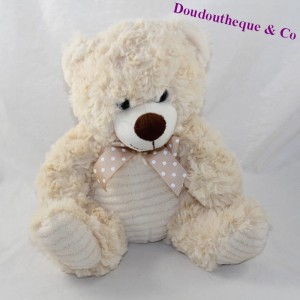 CUBed bear MAX - SAX beige knot at its neck 24 cm