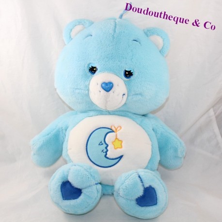 Peluche range pyjamas bear Grosdodo JEMINI The Moon Blue Bisounours 45 cm