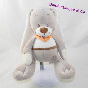 Conejo Doudou INFLUX beige pañuelo naranja 18 cm