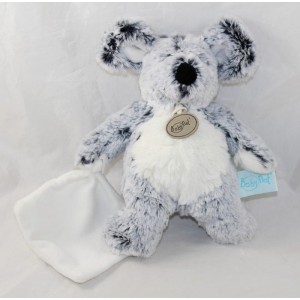 Doudou Maus BABY NAT' Schneeflocken grau weiß Taschentuch BN052