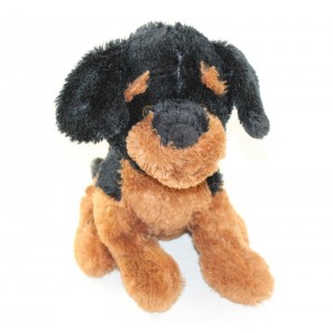 Cucciolo di cane MAX - SAX Carrefour marrone nero 27 cm