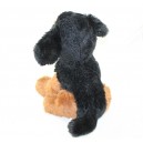 Peluche chien MAX & SAX Carrefour marron noir 27 cm