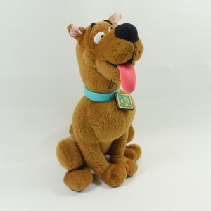 Peluche chien Scooby-Doo assis avec tête mobile 25cm