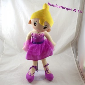 Doll blonde ZEEMAN purple dress dancer 42 cm