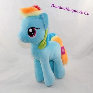 Peluche Poney MY LITTLE PONY Rainbow Dash FAMOSA bleu Arc en ciel 30 cm