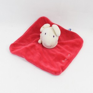 Doudou plat Souris Rouge Sucre D’Orge