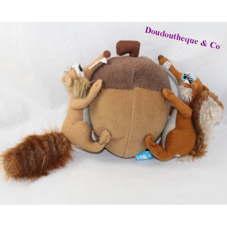 Peluche Scrat et Scratina PLAY BY PLAY L'âge de glace marron 18 cm