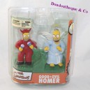 Figure Good - Evil Homer McFARLANE The Simpsons signed by Philippe Peythieu and Veronique Augereau NEUF