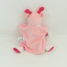 Doudou puppet giraffe DOUDOU AND COMPANY Lovely Pink strawberry 28 cm