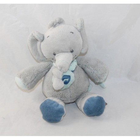 Dou du musical Jack Elefant NATTOU Jack Jules und Nestor blau türkis graue Note 20 cm