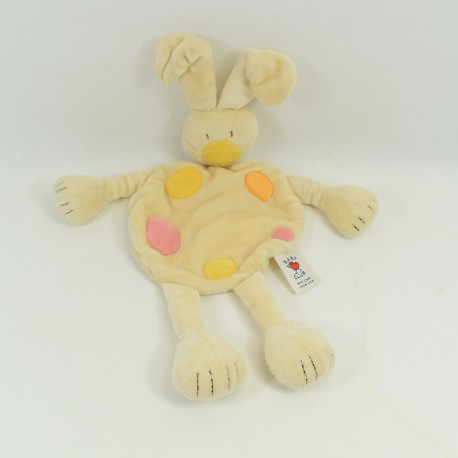 Doudou plat ours BABY CLUB marron / beige 