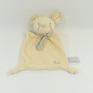 Doudou ours plat tiamo grelot