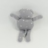 Doudou ours VERTBAUDET gris étoiles blanches 16 cm