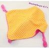 Doudou flat purple and yellow mice knotted corners 24 cm