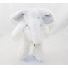 J-LINE elefante cachorro Oscar blanco y gris 22 cm