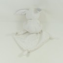 Doudou fazzoletto coniglio SIMBA TOYS BENELUX bianco grigio Nicotoy 35 cm
