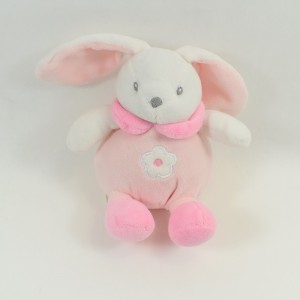 Doudou rabbit CMP P' little rabbit scarf pink 30 cm