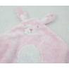Doudou rabbit flat TEX BABY pink oval white diamond 38 cm