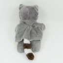 Doudou puppet raccoon AU SYCOMORE gray 25 cm