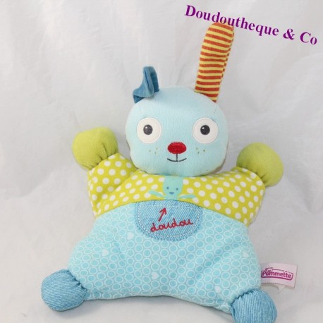 Doudou semi plat Lapin Jästchen gestreift Ohr 25 cm Doudou semi plat Lapin Jästchen gestreift Ohr 25 cm
