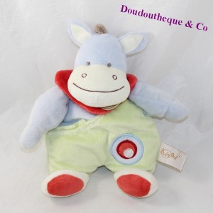 Doudou Esel Pferd BABY NAT Colerette rot 27 cm