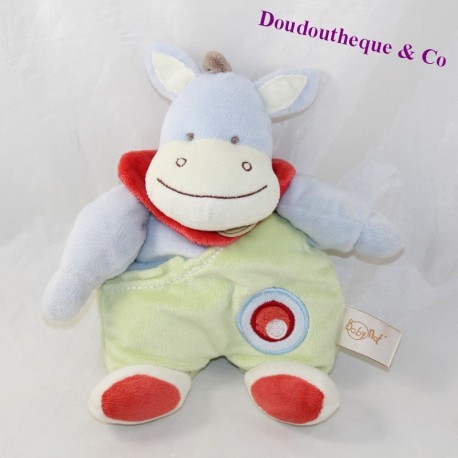 Doudou Esel Pferd BABY NAT Colerette rot 27 cm