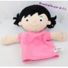 Doudou puppet girl LADYBIRD brunette doll duvet 26 cm