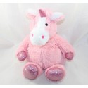 Peluche bouillotte licorne WARMIES Cosy rose peluche chauffante 36 cm