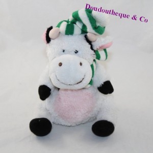 Cow cub and striped green scarf 18 cm