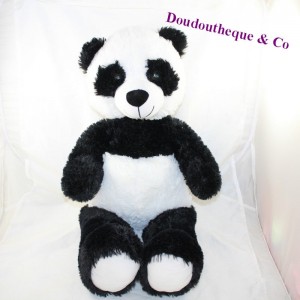 Grande peluche panda MAX & SAX blanc noir 70 cm