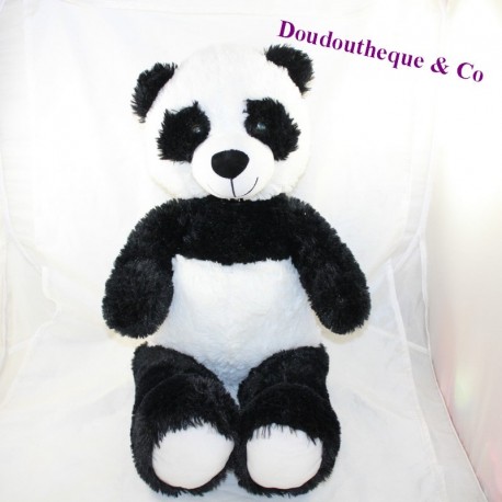 Grande panda peluche MAX - SAX nero bianco 70 cm