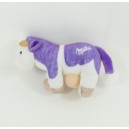 Vaca de peluche MILKA púrpura blanco publicidad Milka 14 cm