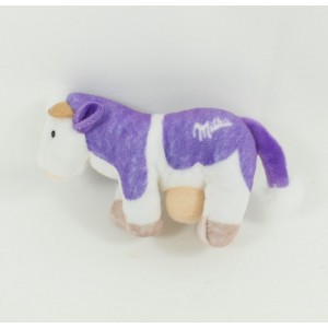 Vaca de peluche MILKA púrpura blanco publicidad Milka 14 cm