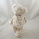 Kalidou orso bear BEAR ENESCO sciarpa beige a righe orso bianco 35 cm
