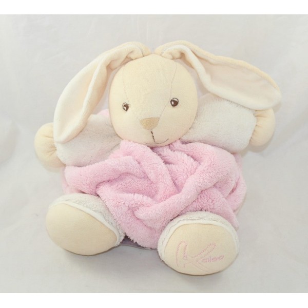 Doudou patapouf rabbit KALOO Feather pink white 20 cm - SOS doudou