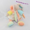 Doudou kaninchen baby NAT' Regenbogen Blütenblätter grün grün lila BN025 27 cm