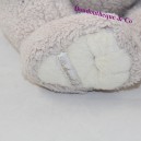 Peluche lapin BUKOWSKI beige écharpe blanche à son cou 40 cm