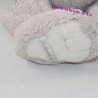 Peluche lapin BUKOWSKI beige écharpe blanche à son cou 40 cm